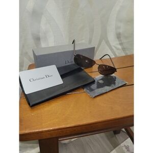 Christian Dior Homme Vintage 90s Full Set Bronze Brown Lenses Skinny Sunglasses